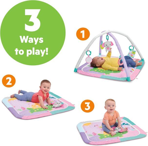 Bright Starts Wild Wiggles Play Mat with Play Arch | multicoloured, image 3 of 3