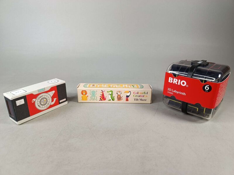 BRIO Bundle Denkspiele 34060 Colourful Creatures Tilt Maze Spy Camera Set von 3 3D Labyrinthe | mehrfarbig, image 1 of 5