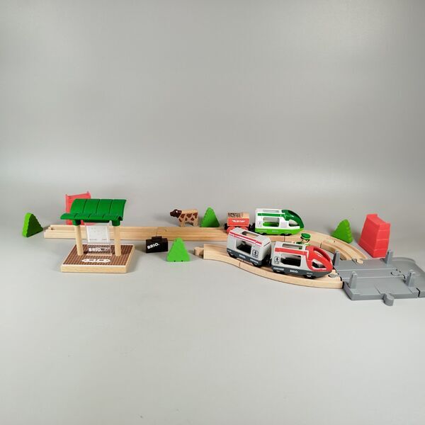 BRIO Holzeisenbahn Set - Züge, Schienen, Figuren und Zubehör | mehrfarbig 1