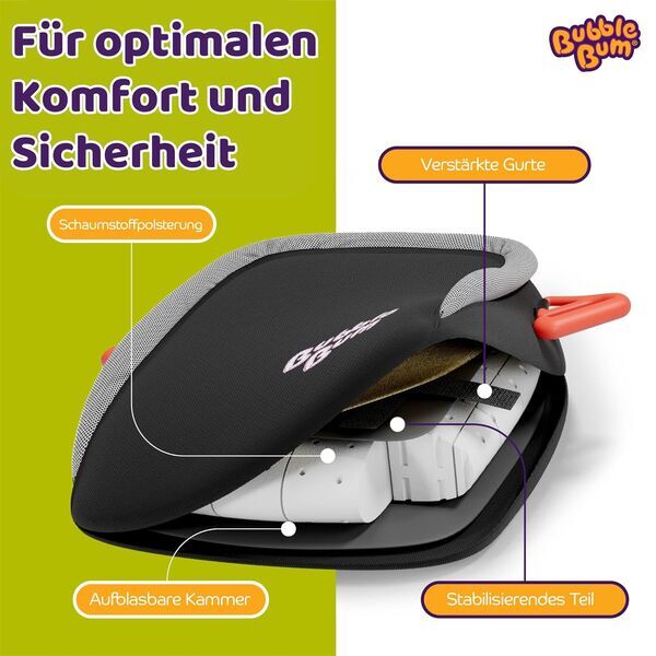 BubbleBum Aufblasbare Sitzerhöhung | black 5