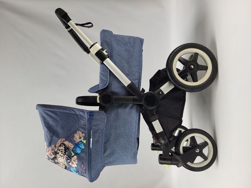 Bugaboo Donkey 2 Duo stroller | patterned blue, image 3 of 5