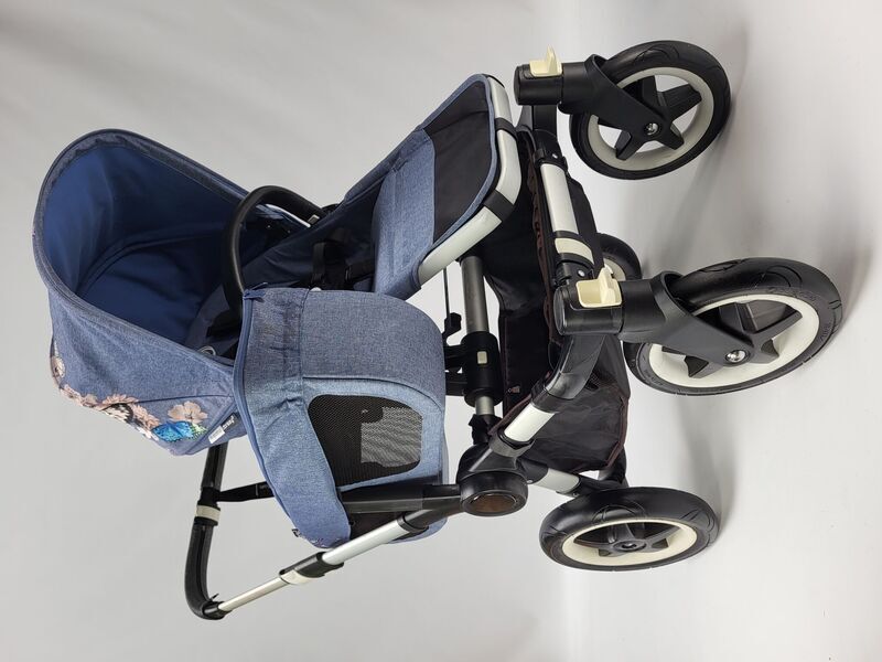 Bugaboo Donkey 2 Duo stroller | patterned blue, image 4 of 5