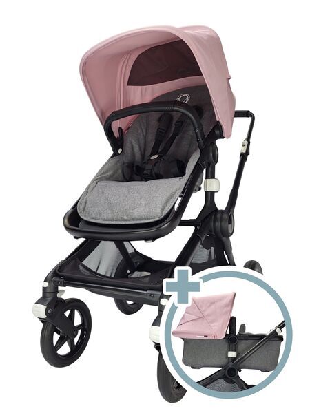 Bugaboo Fox 2 combination stroller | black/pink, image 1 of 4