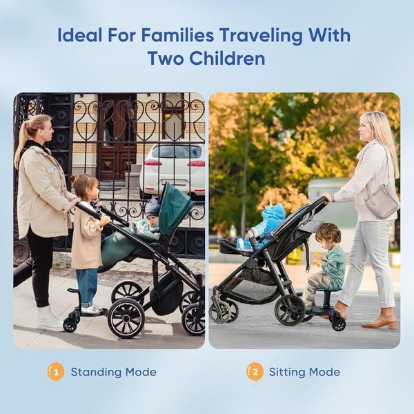 BugyKido Buggy Board mit Sitz | black 2