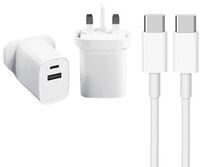 35W Multiport Fast Charger UK (USB-A + USB-C) & Cable (USB-C + USB-C)