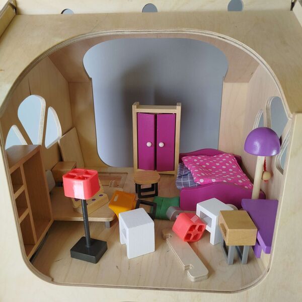 Bundle Puppenhaus Holz 11742 großes Set Möbel & Einrichtunge | mehrfarbig, image 2 of 4