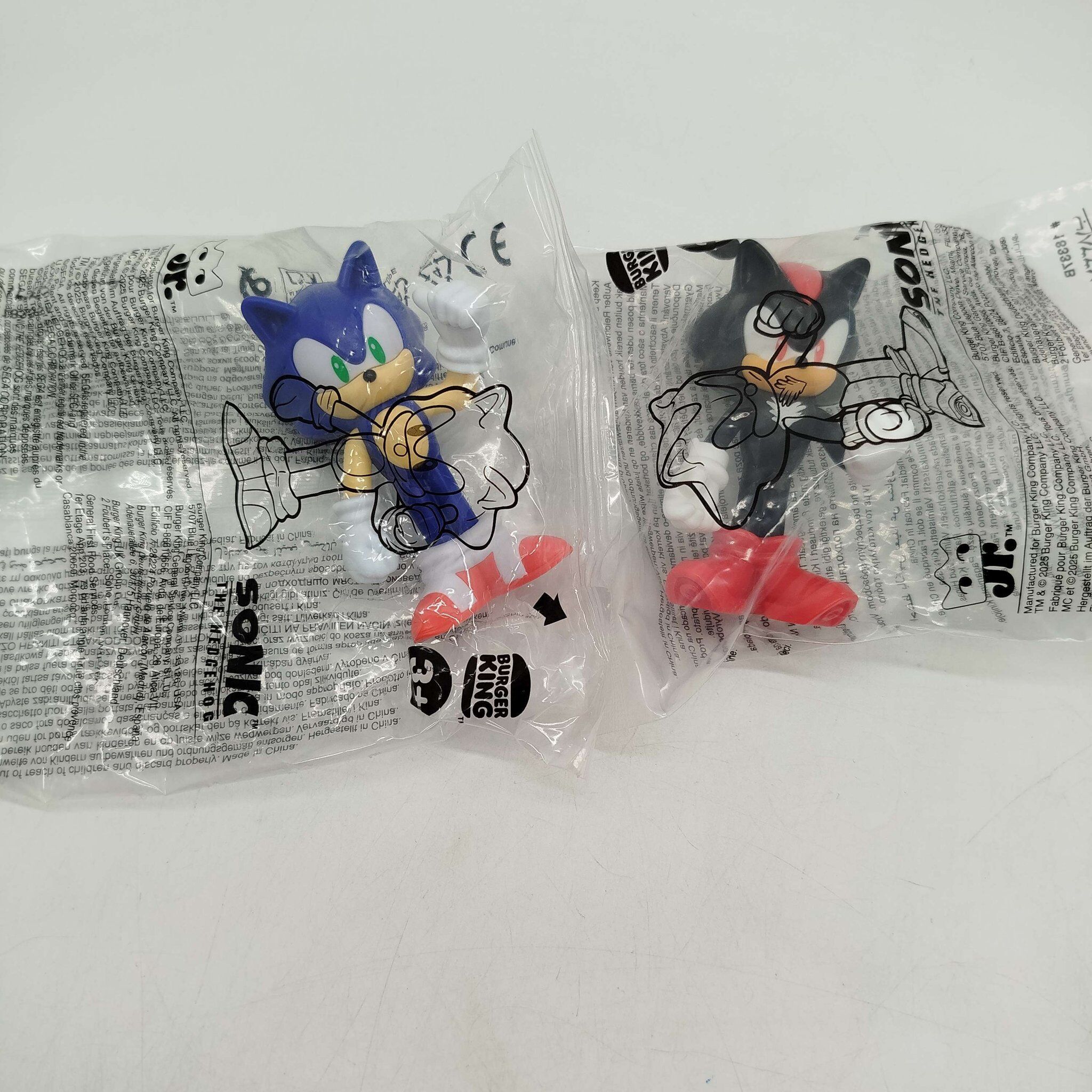 Burger King Bundle Sonic the Hedgehog Set von 4 Figuren, ab 3 4 5 Jahre