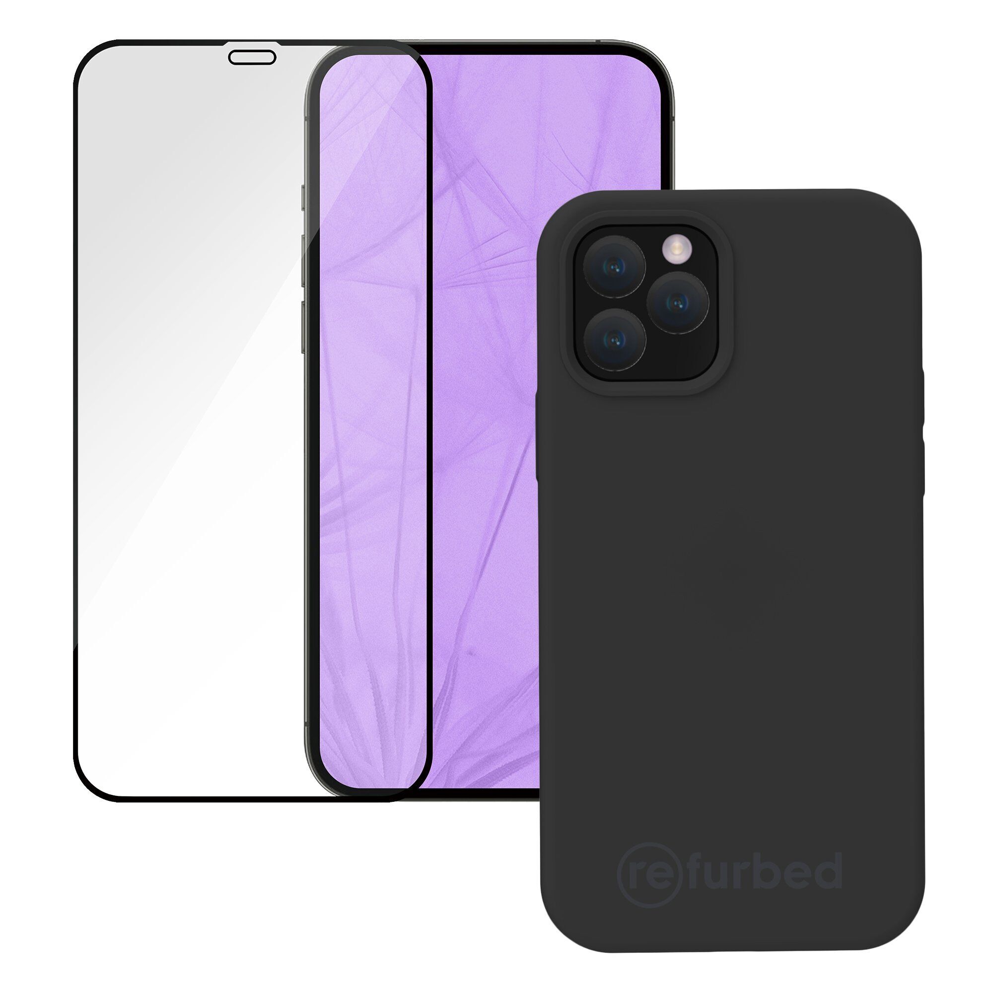 Bundle Handyhülle & Displayschutz iPhone 12/12 Pro schwarz
