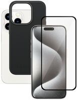 Bundle | czarne etui na telefon & Ochrona wyświetlacza