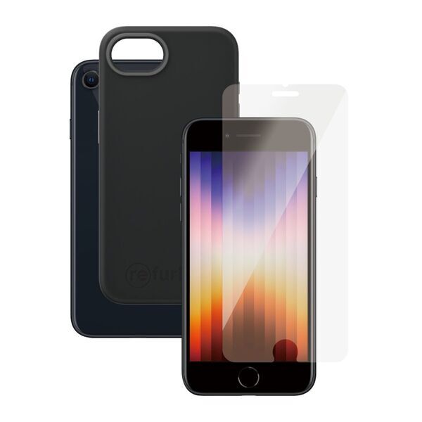 Bundle | schwarze Handyhülle & Displayschutz | iPhone 7/8/SE (2020/2022) 1