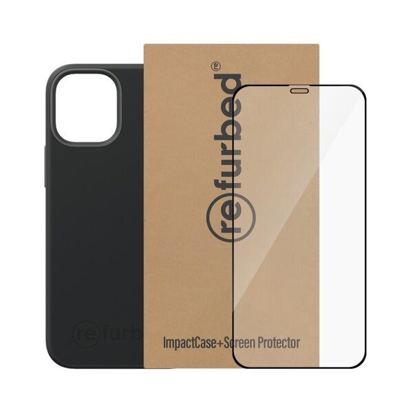 Bundle | schwarze Handyhülle & Displayschutz | iPhone 12 Mini 4