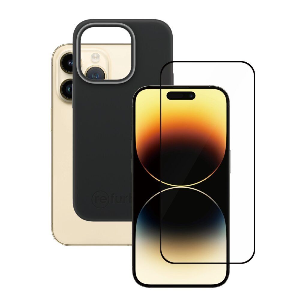 Bundle schwarze Handyhülle & Displayschutz iPhone 14 Pro