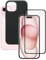 Bundle | black phone case & Tempered Glass Screen Protector