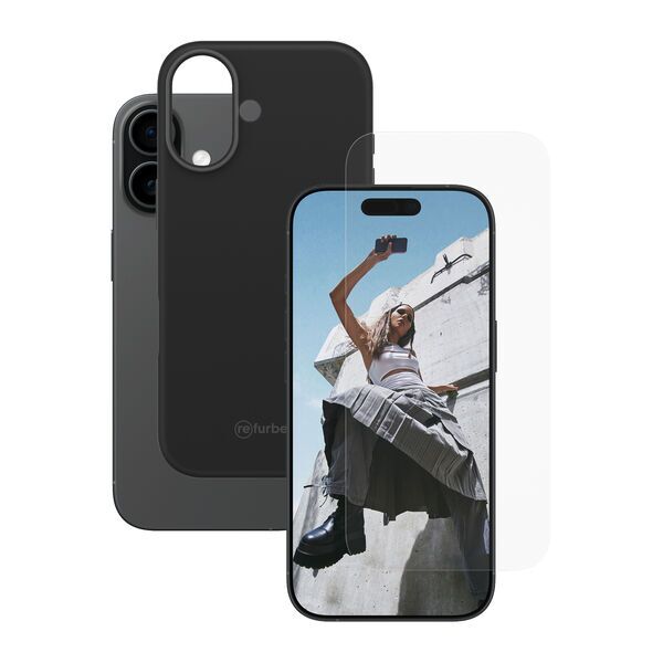 Bundle | schwarze Handyhülle & Displayschutz | iPhone 17, image 1 of 4