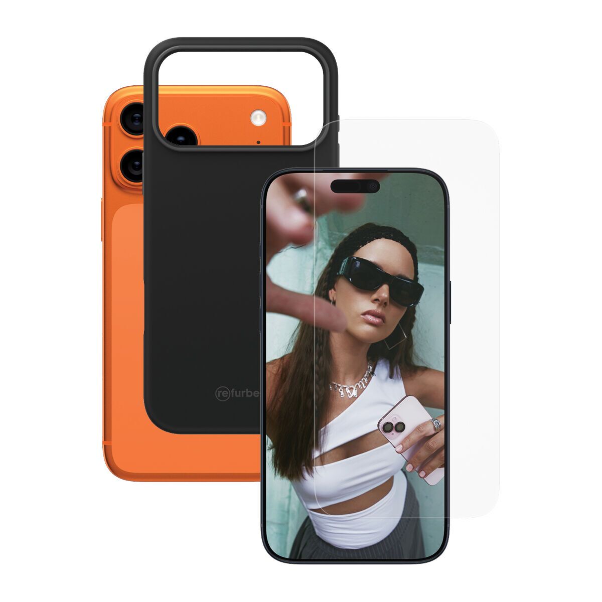 Bundle | zwarte telefoonhoes & Screenprotector | iPhone 17 Pro Max
