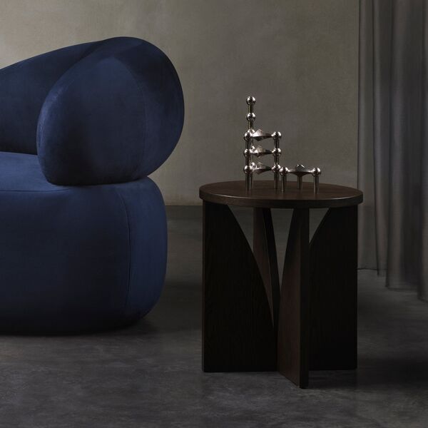 Cece side table Burned Oak Ø 40 cm | brown, image 1 of 3