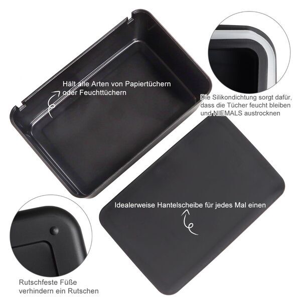 Chanurea Feuchttücherbox mit Deckel | black 3