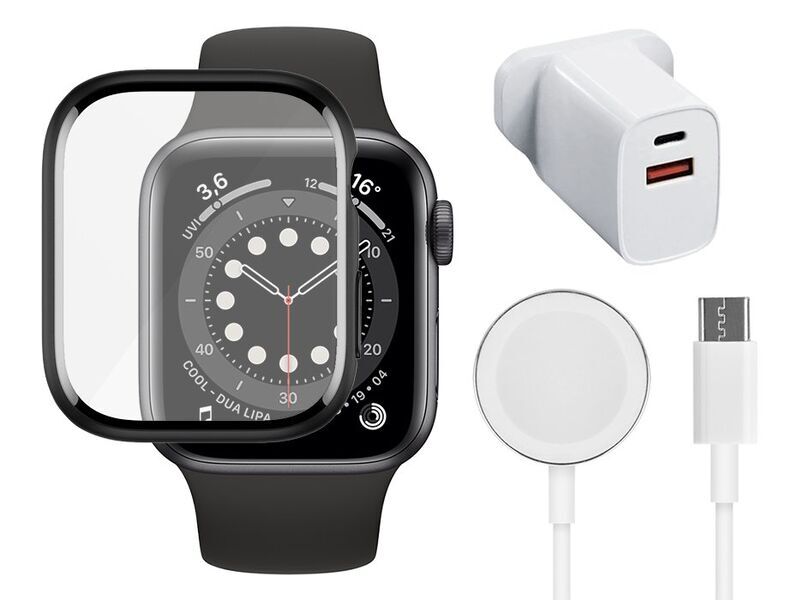 Fast Charger (35W), Cable (Magnetic) & Screen Protector | Apple Watch 8/7 | 45 mm 1