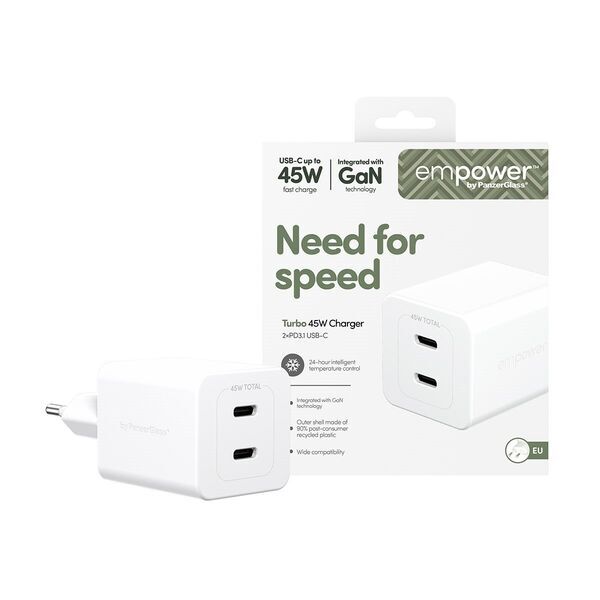 45 W GaN charger (2 x PD3.1 USB-C) | white 1