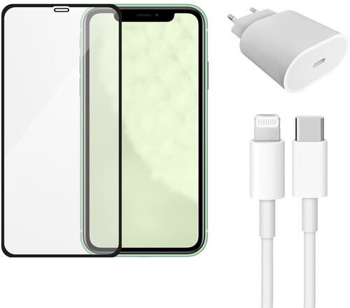 Som Ny: Snabbladdare (20W), laddkabel (Lightning) & skärmskydd | iPhone 11