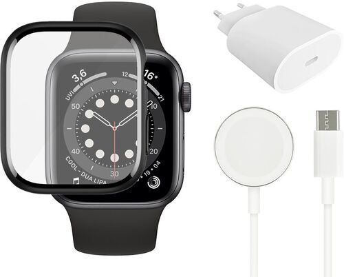 Som Ny: Snabbladdare (20W), laddkabel (magnetisk) & skärmskydd | Apple Watch 7/8/9 | 41 mm