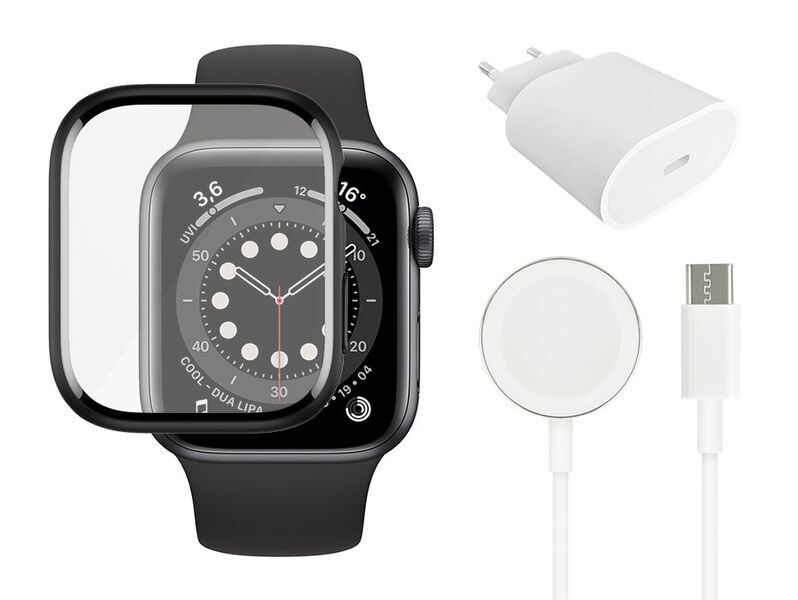 Rychlá nabíječka (20 W), kabel (magnetický) a ochranný kryt displeje | Apple Watch 7/8/9 | 41 mm 1