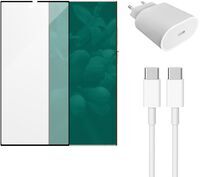 Schnellladegerät (20W) + Kabel (USB-C) & Displayschutz