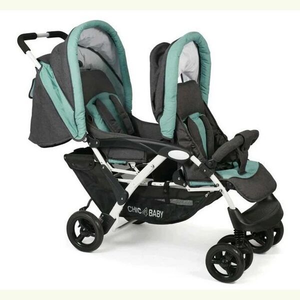 Chic4Baby Boomer Geschwisterwagen | mint 1