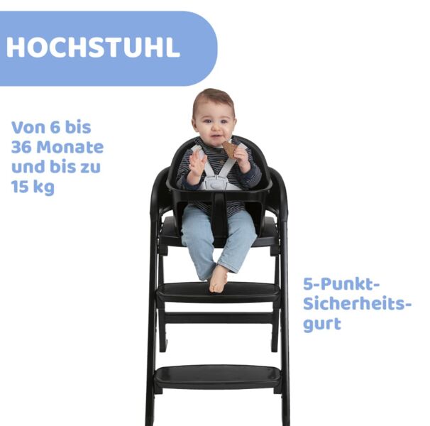 Chicco Crescendo Lite Entwicklungshochstuhl | black, image 2 of 3
