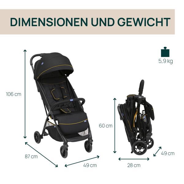 Chicco Glee dječja kolica (2020) | Crna, image 1 of 3
