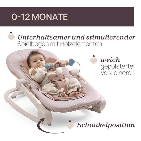 Chicco Magia 2in1 babygunga | rosa, image 2 of 3