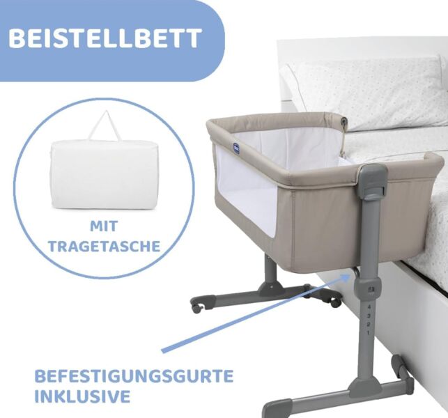 Chicco Next2Me Essential baby crib | beige, image 2 of 2