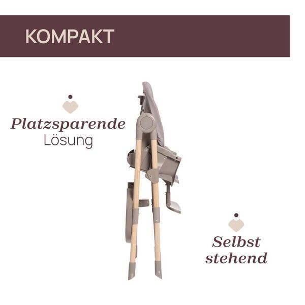 Chicco Polly Essential syöttötuoli | ruskea/harmaa, image 3 of 3