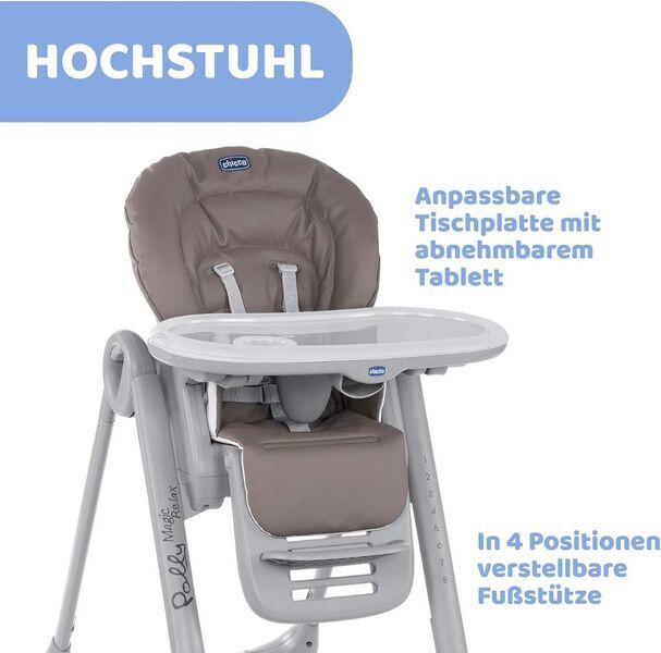 Chicco Polly Magic Relax Hochstuhl | braun/grau 3