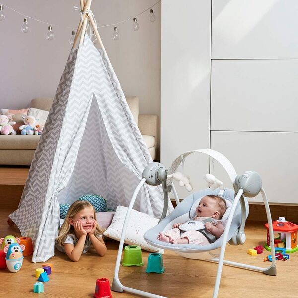 Chicco Relax & Play Elektronische Babywippe | grau 2