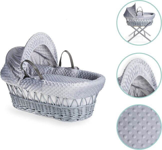 Clair de Lune Dimple Weidenkorb mit Ständer | grey 2