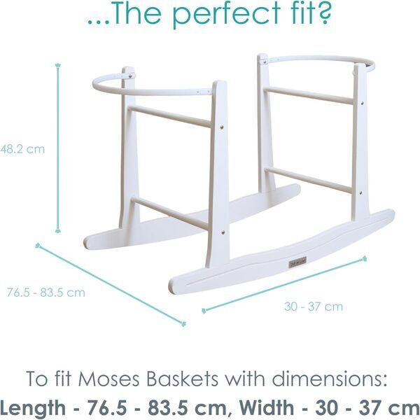 Clair de Lune Standfuß Babykörbchen | white 2