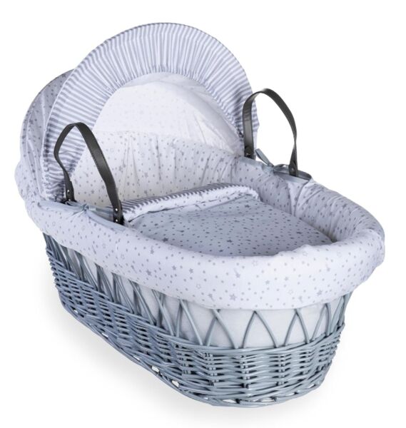 Clair de Lune Stars and Stripes Moseskorb | grey, image 2 of 2