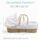 Clair de Lune Waffelpalme Babykorb | balts, thumbnail 2 of 2