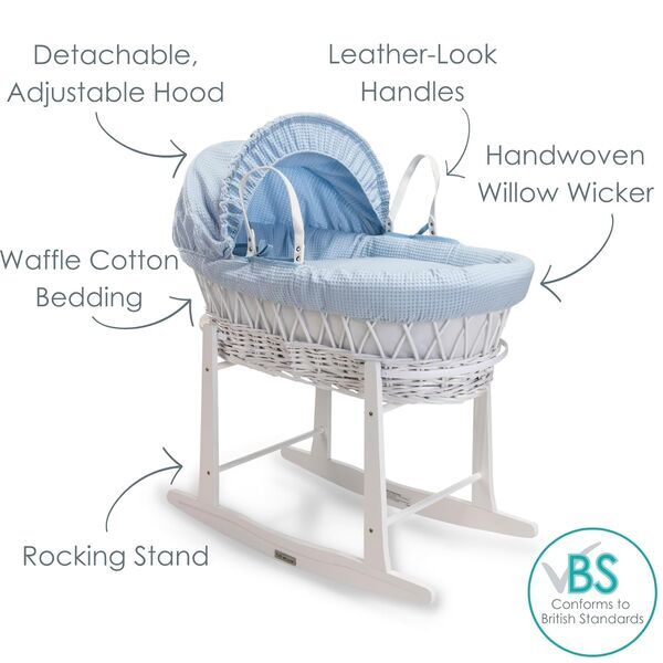 Clair de Lune Weidenkorb mit Schaukelständer | blue 3