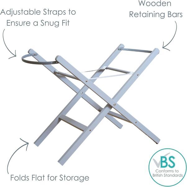 Clair de Lune Faltbarer Babykorbständer | grey 3