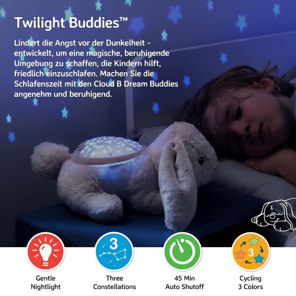 Cloud b Sternenprojektor Hase | beige 2