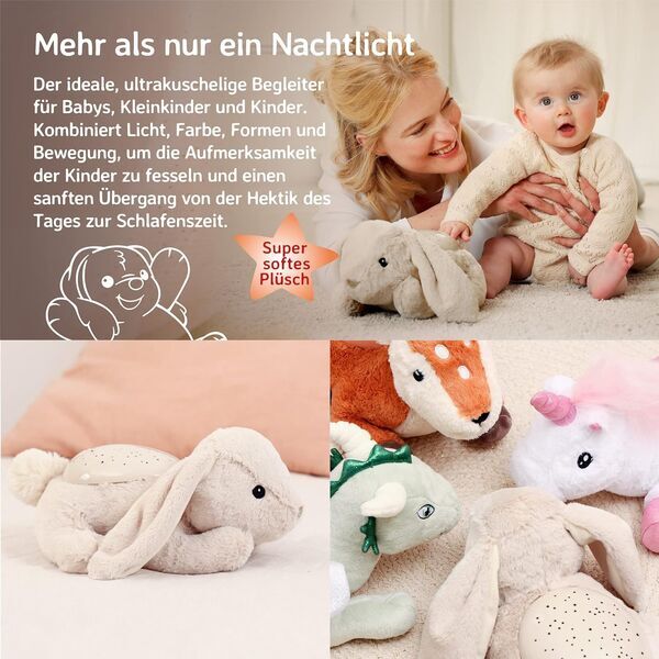 Cloud b Sternenprojektor Hase | beige 3