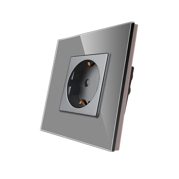 CNBINGO M1-P111 presa Schuko singola | grigio, image 1 of 1