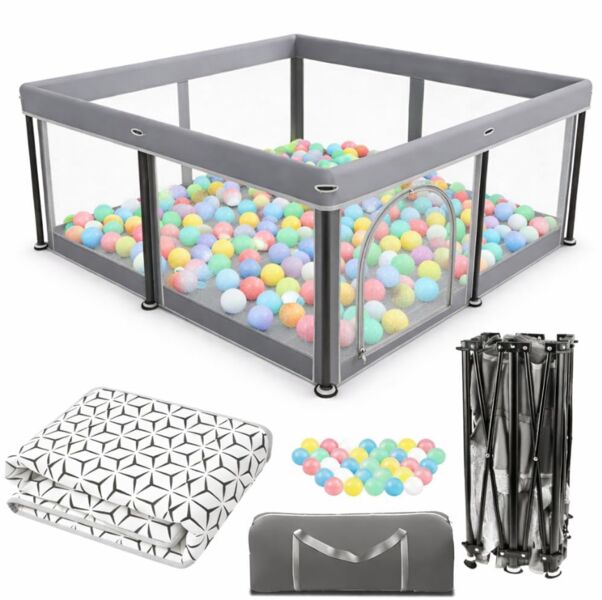 Colpart playpen with mat | grey, image 1 of 3