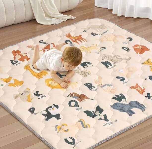COMOMY baby crawling mat 180x200 cm | beige, image 3 of 3
