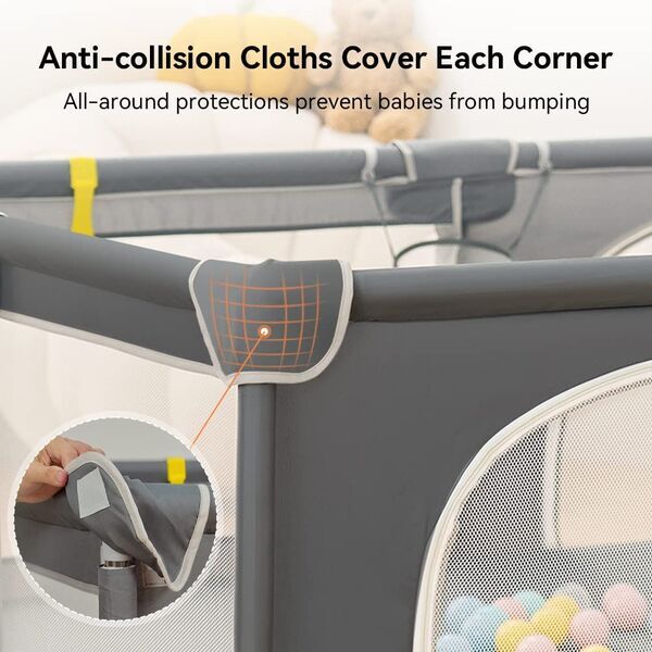 Comomy Laufstall Baby | dark grey 3