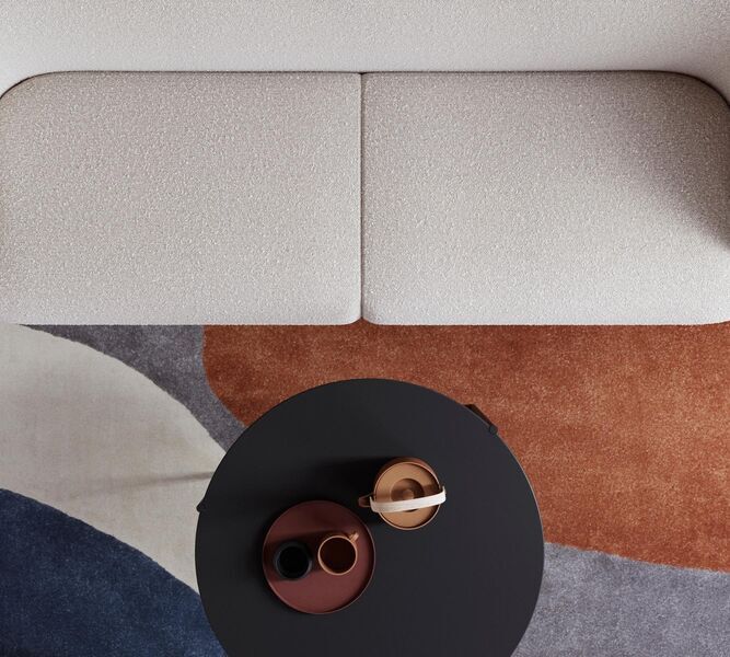 Connor couch and side table Grey Linoleum | black, image 3 of 4