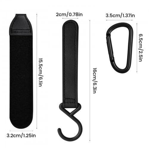 Cozlly Kinderwagenhaken Set | zwart 3