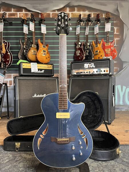 Crafter SAT-M Midnight Blue 2007 Hybrid Electric Acoustic Guitar | blue, image 1 of 5